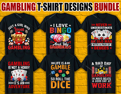 Gambling T Shirt Design Bundle