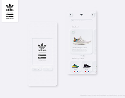 Adidas Originals/ Pharrell Williams Online store app