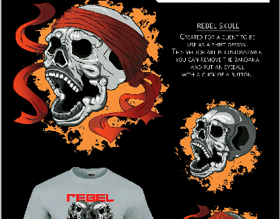 Rebel Skull vector