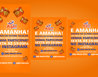 Kit mídia social Agili Telecom: Sorteio