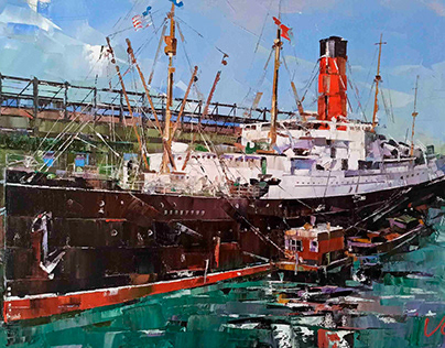 RMS CARPATHIA Series OCEAN LINERS & FINE ART part #2