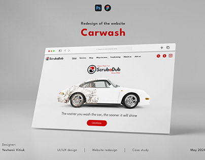 Redesign of the carwash website