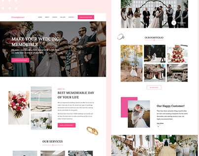 Wedding Event Management Landing Page