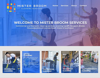 Mister Broom Landing Page - Cleaning Company