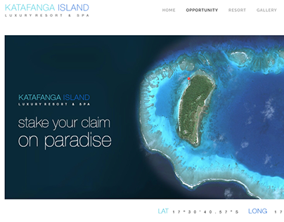 Pre-build website for luxury island development
