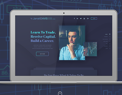 Website redesign concept for a Trading Website