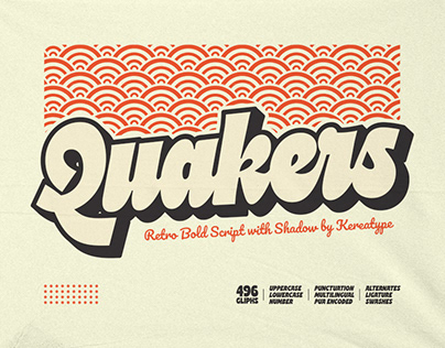 Quakers - Free Font | Retro Bold Script Typeface