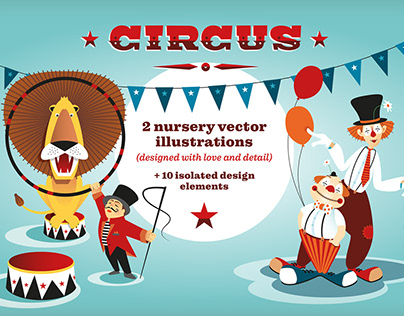 Circus Vector Nursery Illustrations