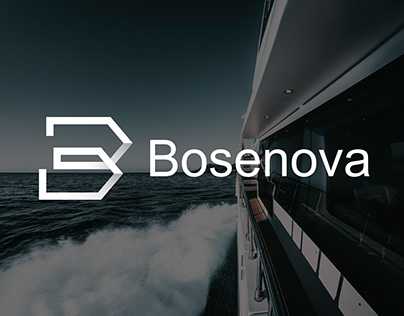 Bosenova yacht modern logo design ( unused )