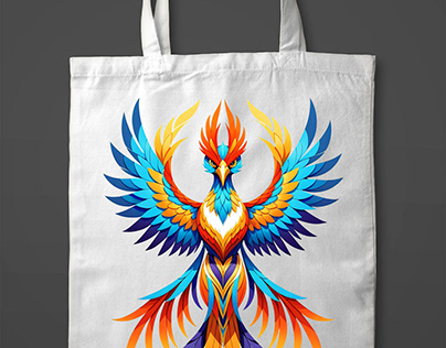 White tote bag with Phoenix