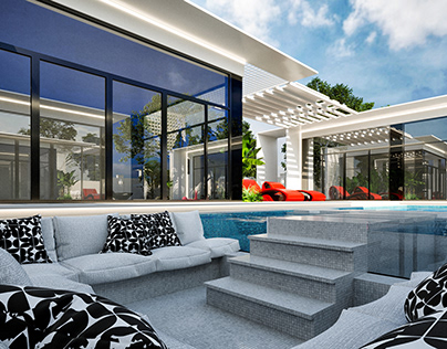 WHITE VILLA WITH A PINCH OF VIBRANT COLOURS..