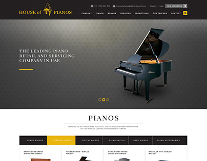 House Of Pianos UI Website Design