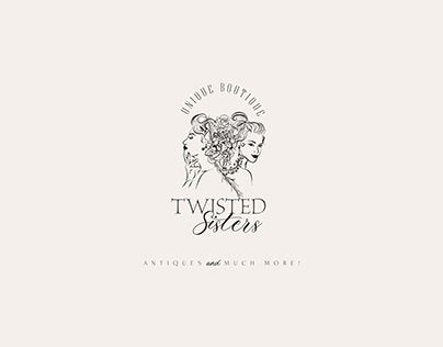 Twisted Sisters. Custom logo for vintage boutique