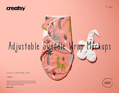 Adjustable Baby Swaddle Wrap Mockup Set (03/LFv.2)