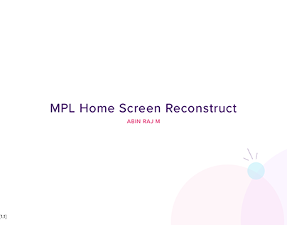MPL Home Screen Reconstruct