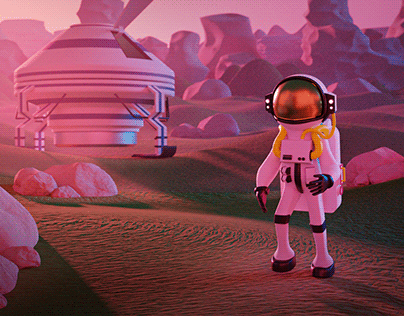 Astronaut exploring (Astroneer game inspired)