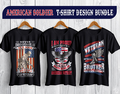 American Soldier T-Shirt Design Bundle​​​​​​​
