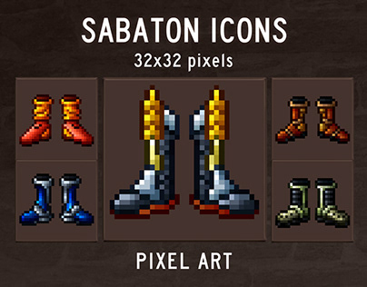 Sabaton Pixel Art Icons