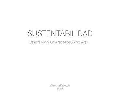 Proyecto de Diseño: Sustentabilidad- Fadu, Uba