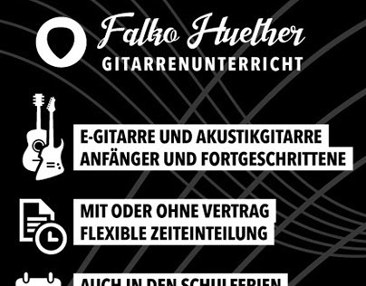 Flyer "Gitarrenunterricht" Falko Huether