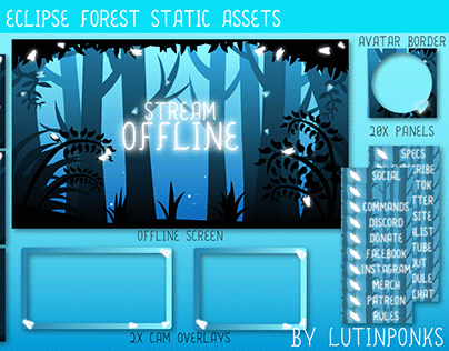 Animated Eclipse Forest Stream Overlay Pack