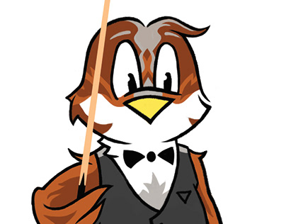 Snooker Sparrow Mascot Concept / Illustration