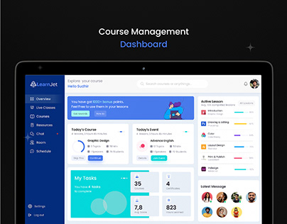 Project thumbnail - Online Course Management Dashboard - LearnJet