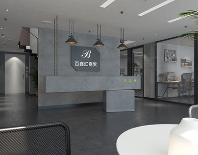 青岛某外贸公司办公室室内设计一层改二层充分利用空间（工业风）