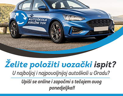 Ad banner for car training center