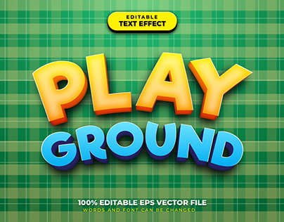 Play Ground 3D Text Effect Style