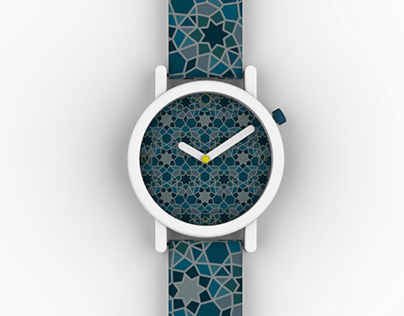 Swatch Watch With Used Islamic & Fractal Pattern