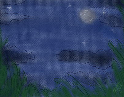night in grass