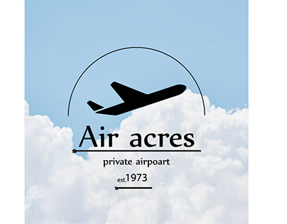 Air acres private airport (vintage style logo)