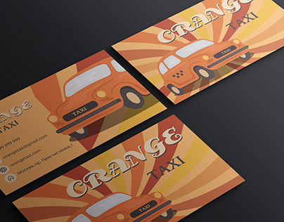 Business card for retro taxi