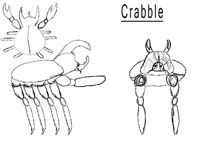 Crabble Concept and Base Mesh