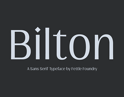 Bilton Sans Serif Typeface