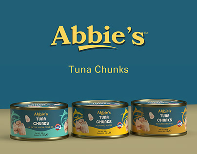 Abbie's Tuna Chunks (Labels & 3D Mockup)