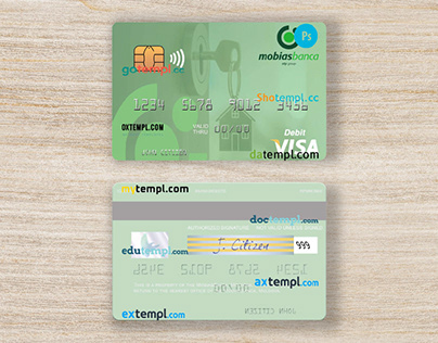 Moldova MobiasBanca visa debit card