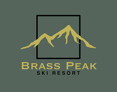 Brass Peak Ski Resort branding idea