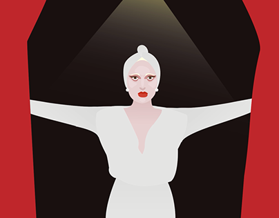 Animation 2D Lady Gaga as Countess in AHS