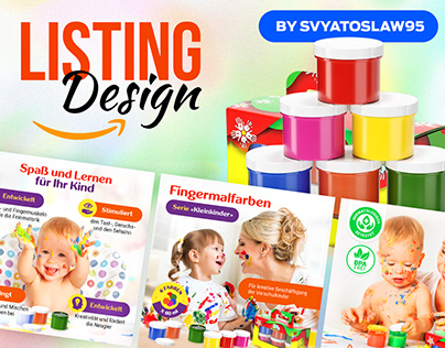 Amazon Listing Image Design (Fingermalfarben)