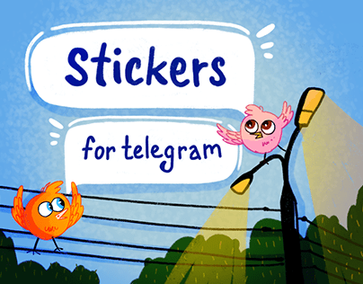 Author's stickers for birthday telegrams
