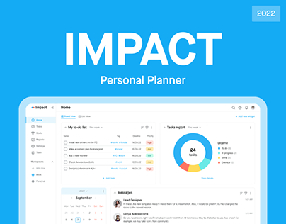 Impact - personal planner (SaaS platform, UX/UI)