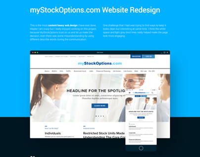 myStockOptions.com Website Redesign