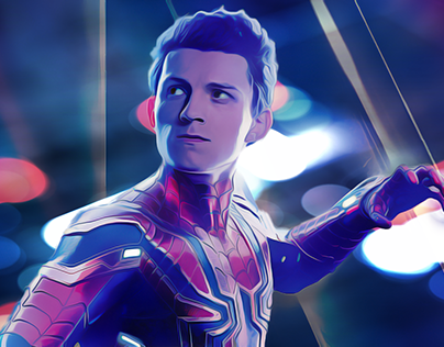 Digital Painting avengers end game spider man