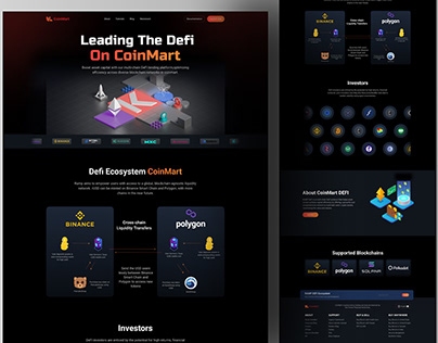 CoinMart : DeFi Landing Page Redesign