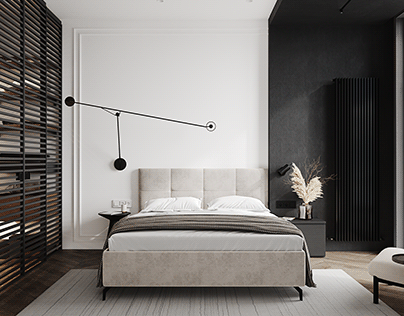 BLACK AND WHITE BEDROOM