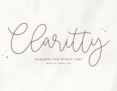 Claritty Handwritten Script Font