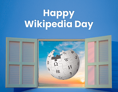 Wikipedia Day post design