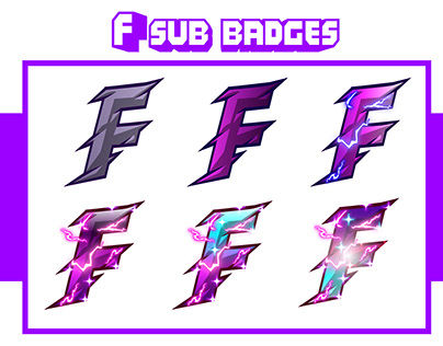 F Letter Sub Badges: Unique Twitch Loyalty Icons